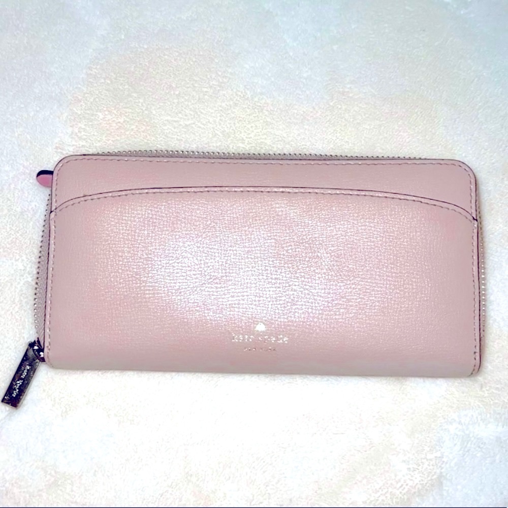 kate spade Pink Zip-Around Leather Wallet - Picture 2 of 3